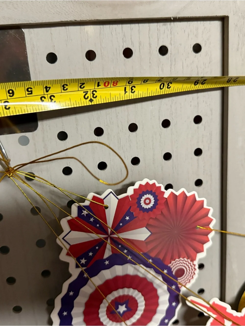 Veterans Day Gold Glitter Banner and Patriotic Garland
